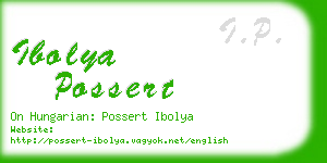 ibolya possert business card